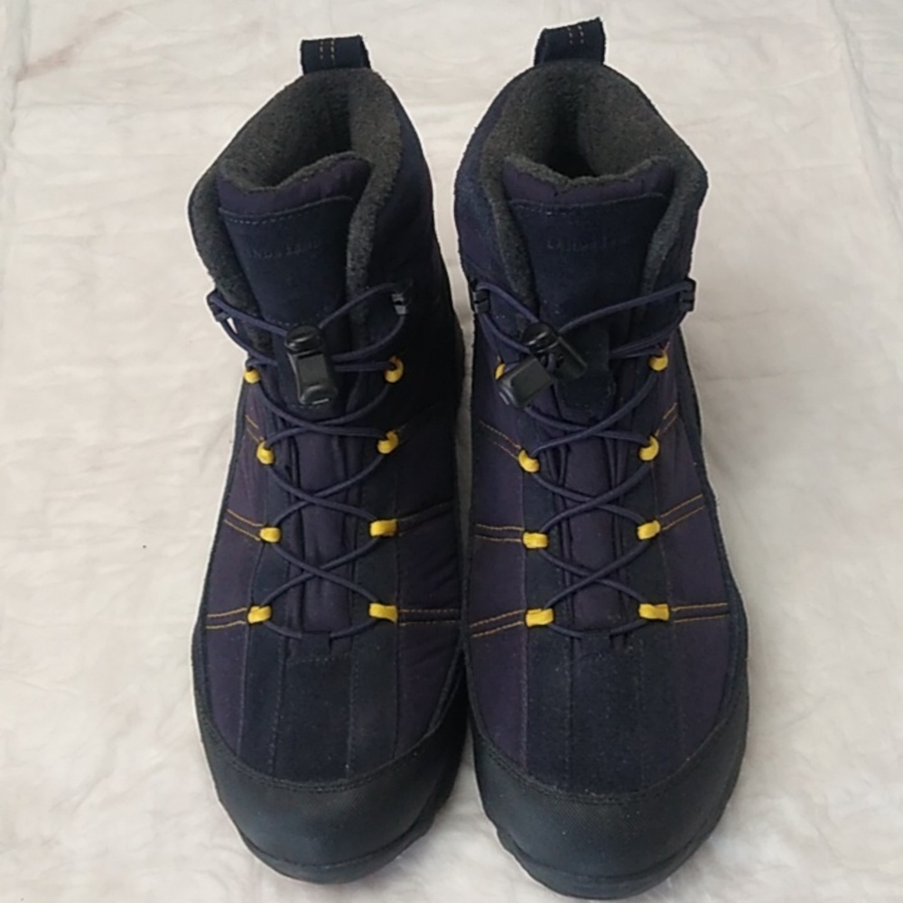 Lands' End Extreme Squall Waterproof Boots, Navy/Black/Yellow, 10.5D